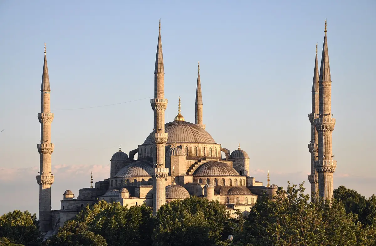 Sultan Ahmed Mosque with its domes and minarets