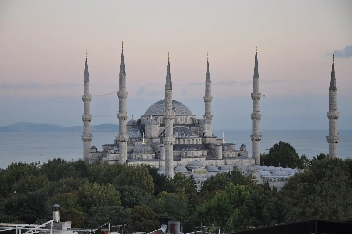 The six minarets of the Blue Mosque