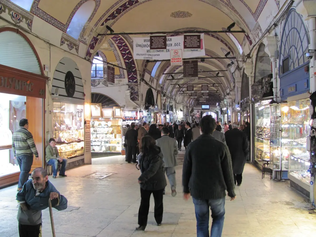 Shoppers in a street of the Grand Bazaar