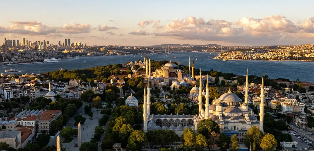 Aerial view of Istanbul's historic peninsula