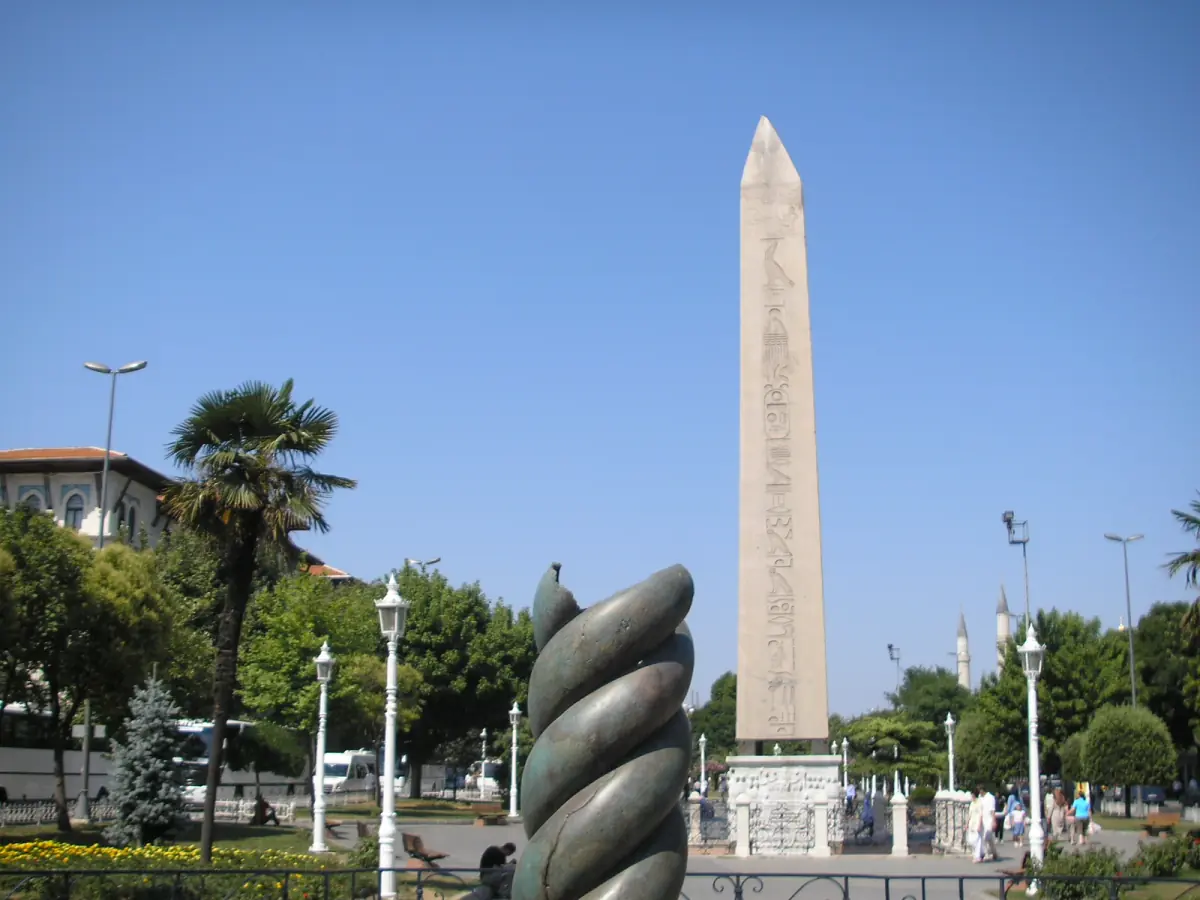 The Serpent Column with the obelisk behind